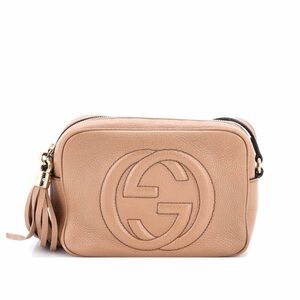 Gucci Soho Disco Crossbody Bag – Tan / Camel Pebbled Leather